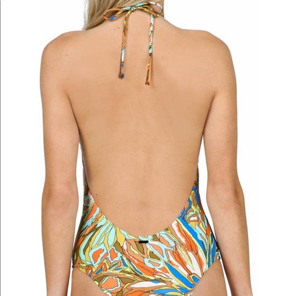 Volcom Floral Print One Piece Swimsuit NWT - Picture 3 of 3